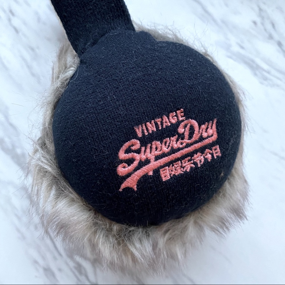 SuperDry || blue vintage earmuffs